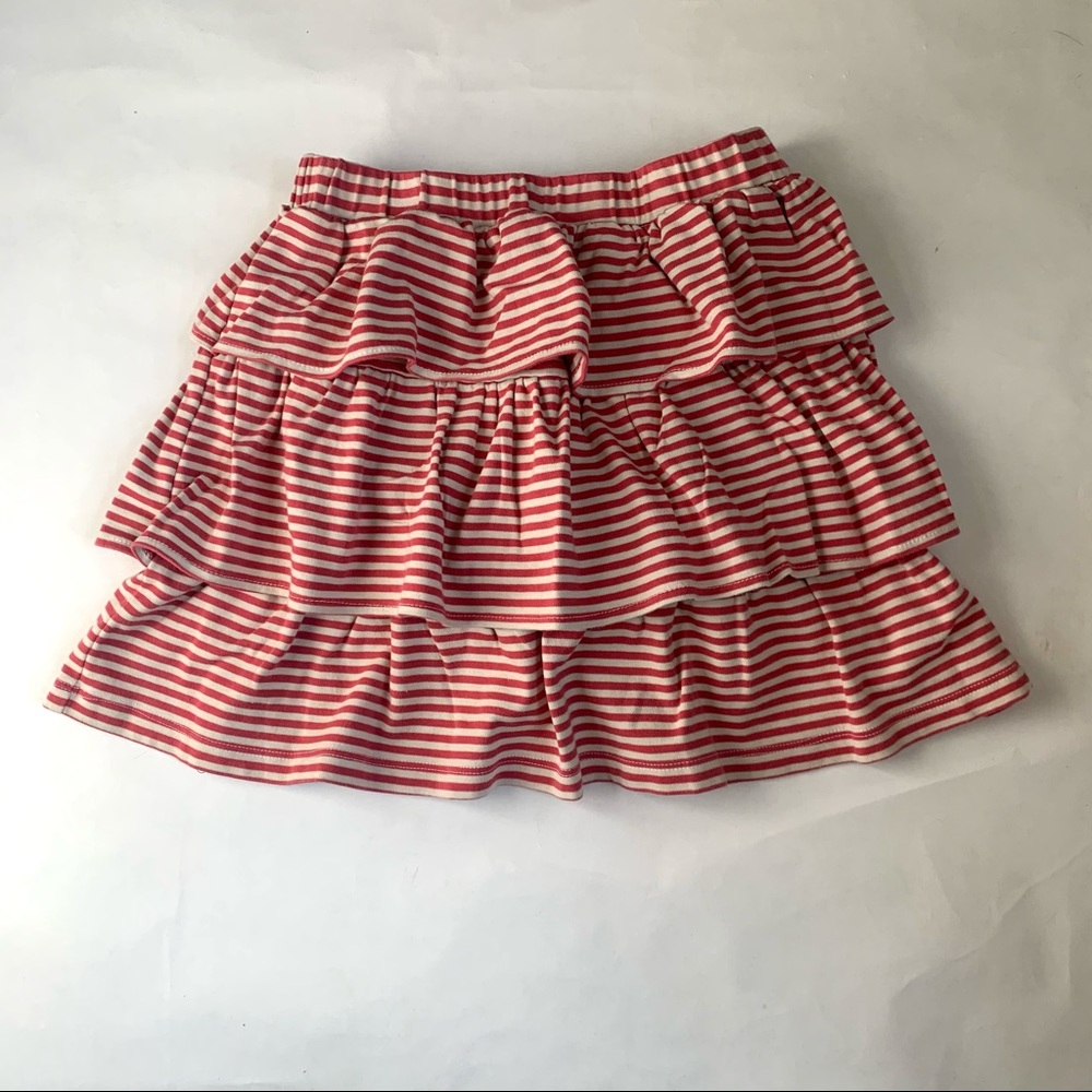 Olive Juice girls red striped layered skirt!